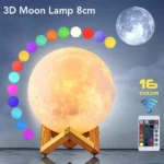 Rechargeable 3D Moon Lamp With Remote -18 CM (1)